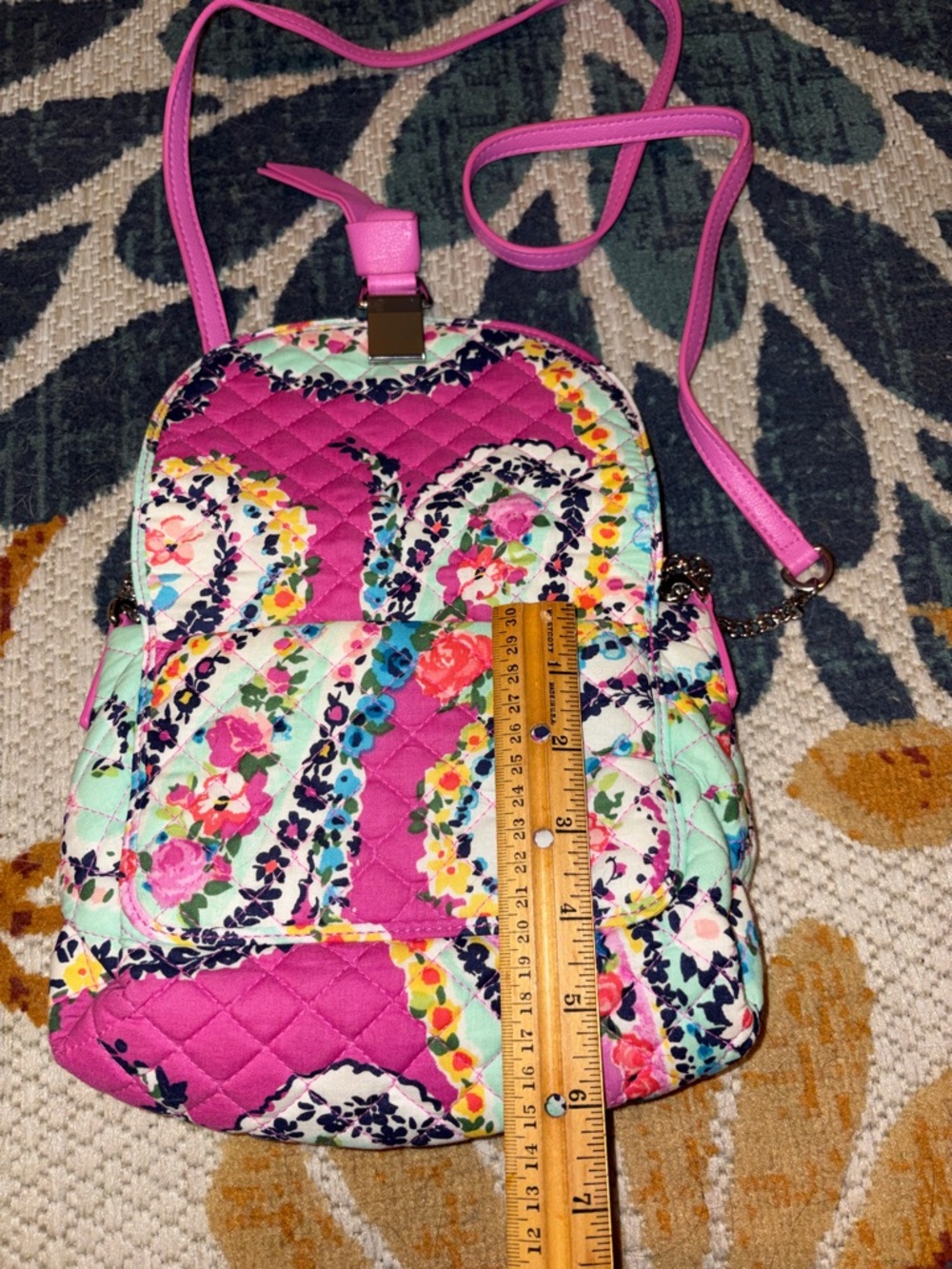 Vera Bradley Pink Quilted Floral Crossbody - Picture 4 of 5